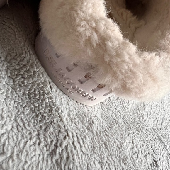 Ilse Jacobsen Tulip Faux Fur Lined Slip-On Open Mule Slippers Latte Sz 37 - Picture 9 of 15